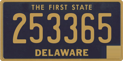 DE license plate 253365