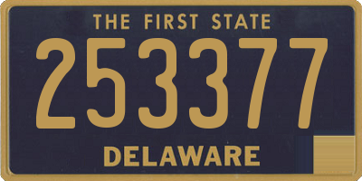 DE license plate 253377