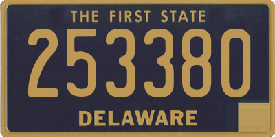 DE license plate 253380