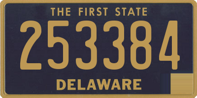 DE license plate 253384