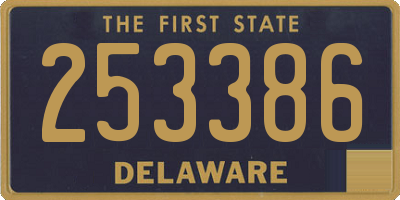 DE license plate 253386