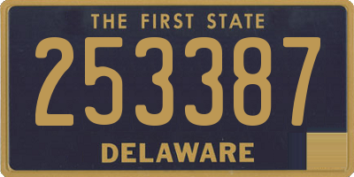 DE license plate 253387