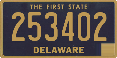 DE license plate 253402