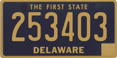 DE license plate 253403