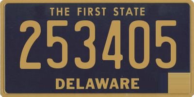 DE license plate 253405