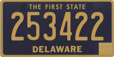 DE license plate 253422