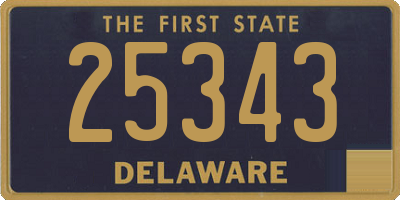 DE license plate 25343