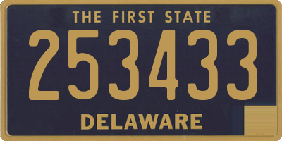 DE license plate 253433