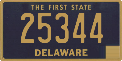 DE license plate 25344