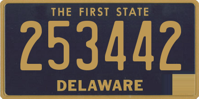DE license plate 253442