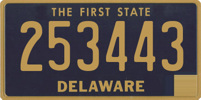 DE license plate 253443