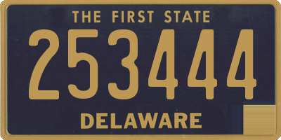DE license plate 253444