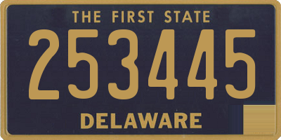 DE license plate 253445