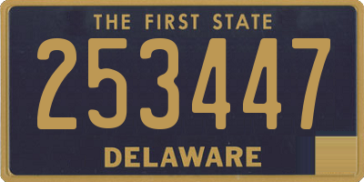 DE license plate 253447