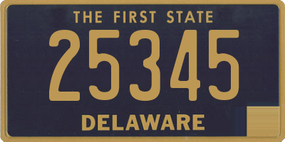 DE license plate 25345