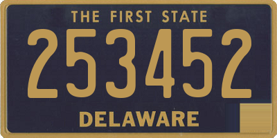DE license plate 253452