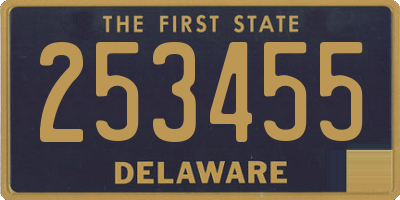 DE license plate 253455
