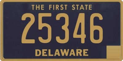DE license plate 25346