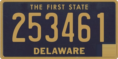 DE license plate 253461