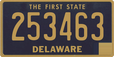 DE license plate 253463