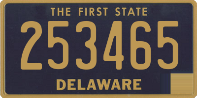 DE license plate 253465