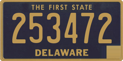 DE license plate 253472