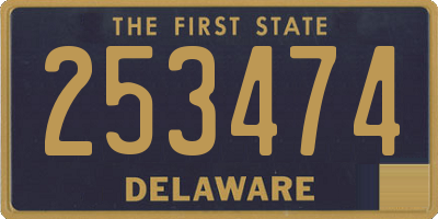 DE license plate 253474