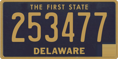 DE license plate 253477