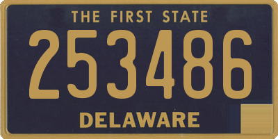 DE license plate 253486
