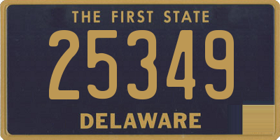 DE license plate 25349