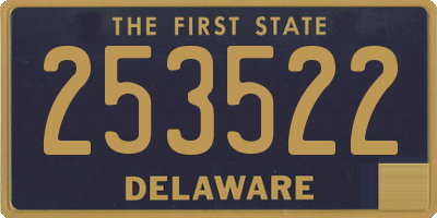 DE license plate 253522
