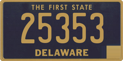 DE license plate 25353