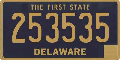 DE license plate 253535