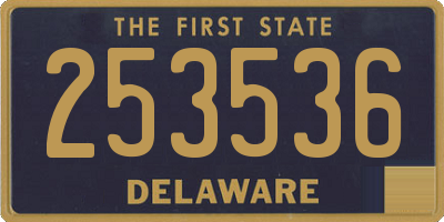 DE license plate 253536