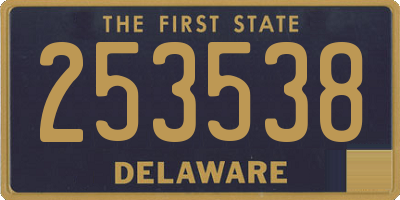 DE license plate 253538