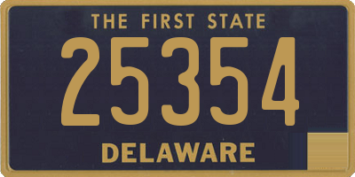 DE license plate 25354