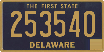 DE license plate 253540