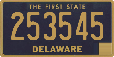 DE license plate 253545