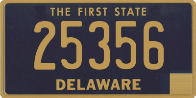 DE license plate 25356