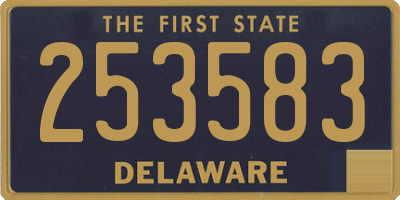 DE license plate 253583