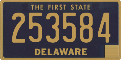 DE license plate 253584