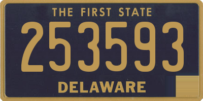 DE license plate 253593