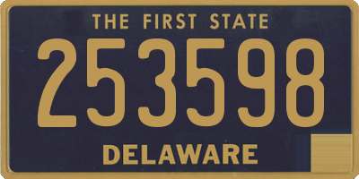 DE license plate 253598