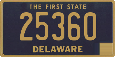 DE license plate 25360