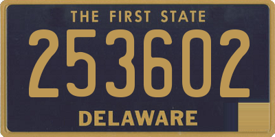 DE license plate 253602