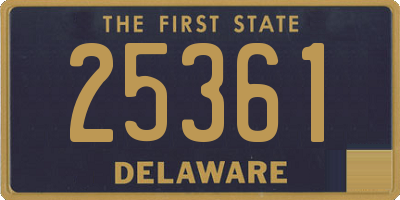 DE license plate 25361
