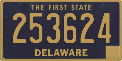 DE license plate 253624