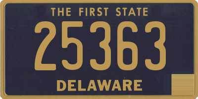 DE license plate 25363