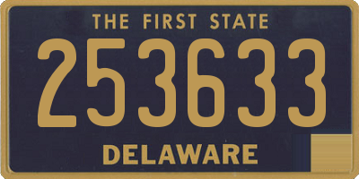 DE license plate 253633