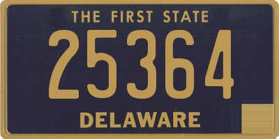 DE license plate 25364